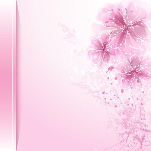 Dream background with flower design vector 04  