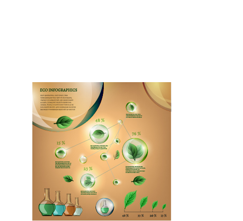 Eco infographics elements vectors graphics 08  