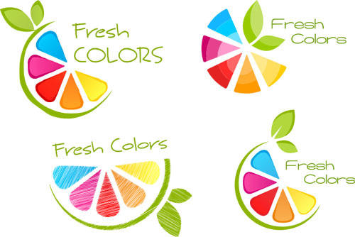 Fresh colors logo design vector  