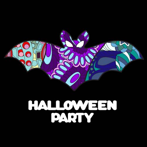 Halloween party ghost ornaments vector 05  