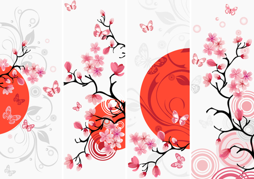 Japan style elements vector graphics 05  