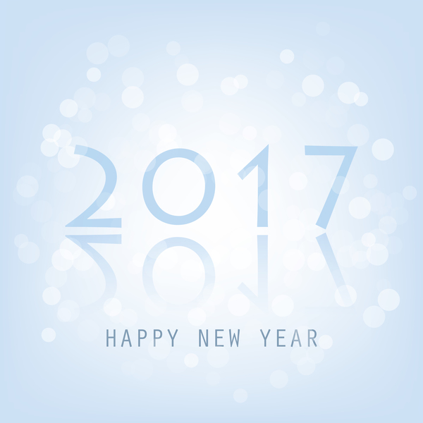 Licht gekleurde 2017 nieuwe jaar achtergrond vector 01  