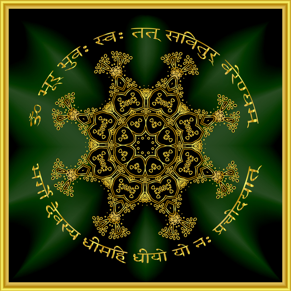 Mandala motif doré décor vectoriel 14  