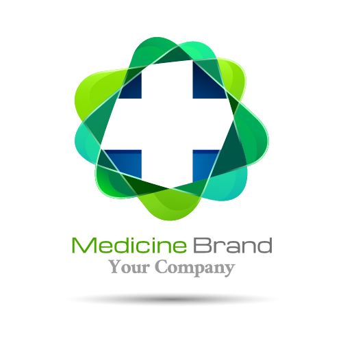 Medicin varumärke logo typ design vektor  