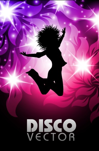 Elements of Music 80s party flyer design vector 01  