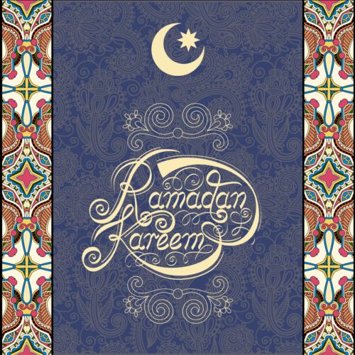 Muslim styles ramadan kareem background vector 03  