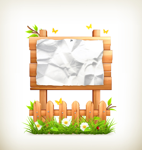 Nature and wooden board background 02  