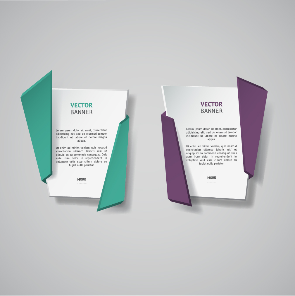 Origami business banners design 04  