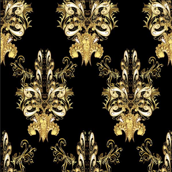Ornaments golden luxury design vectors 04  