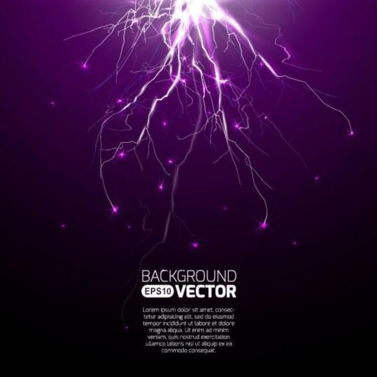 Purple Lightning achtergrond vector  