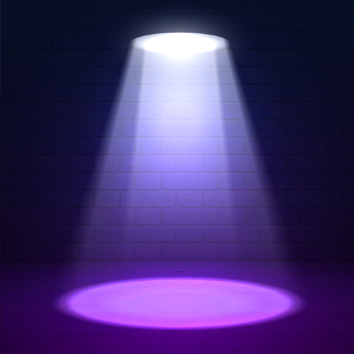 Purple spotlights with wall background vector 04  
