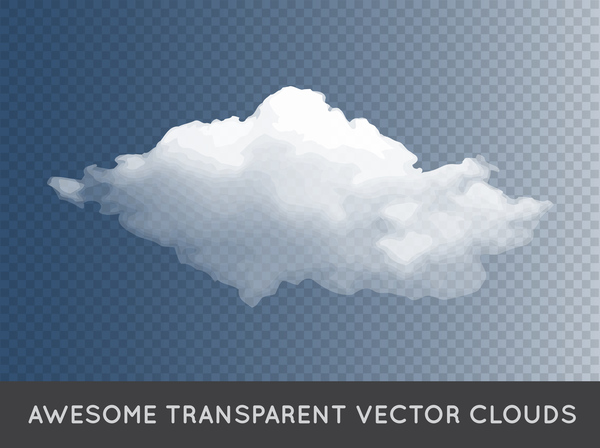 リアルな雲の図ベクトル セット 02  