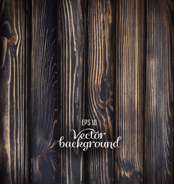 Retro schwarz Holz Textur Hintergrund Vektor  