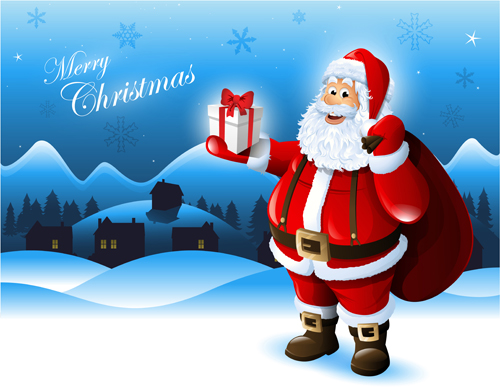 Elements of Santa Claus design vector graphics 01  