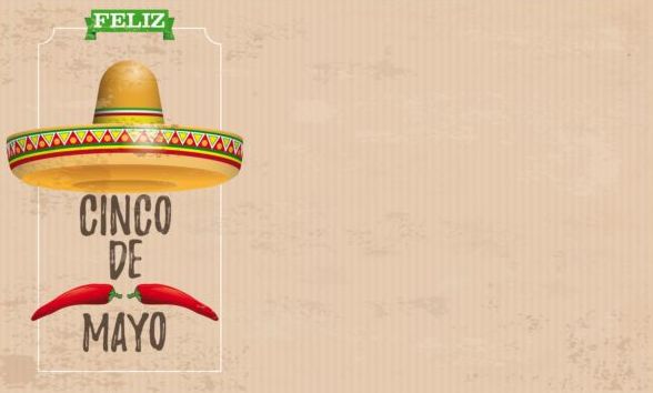 Sombrero-Cinco De Mayo-Chili-Vintage-Frame-Header Vektor  