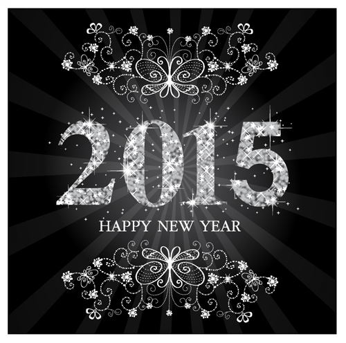 Sparkling ornament 2015 new year background  