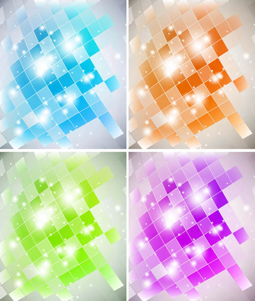 Sparkling Neon background vector material  