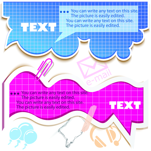 Vector Creative Speech Bubbles elements Set 01  