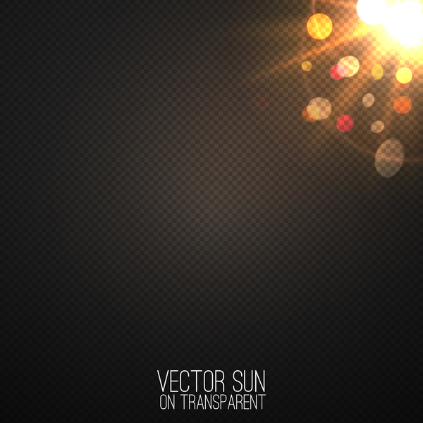 Sun light transparent illustration vector 15  