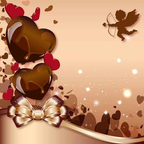 Valentine day chocolates cards vector design 02  