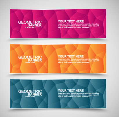 Vector web banners creative design graphics set 09  