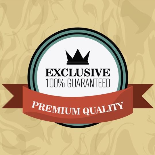 Vintage Premium et label de qualité vecteur 08  
