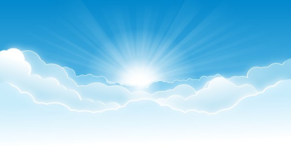 Wide sky panoramic background vector  
