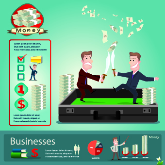 ビジネスお金インフォ グラフィック ベクトル 05  