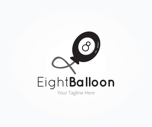 eight balloon logo vector  