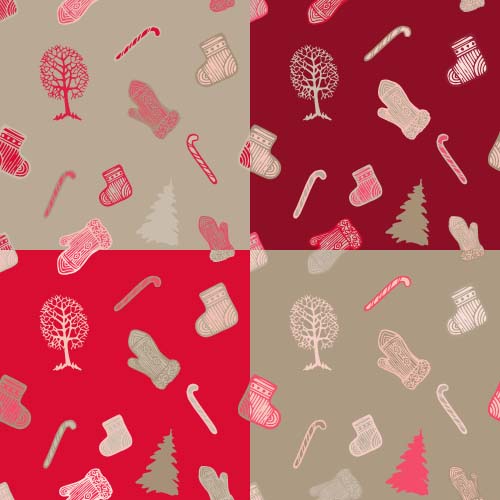 2016 christmas ornaments seamless pattern vector 08  