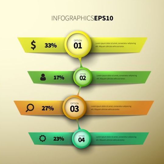 3d modern options Infographics elements vector 02  