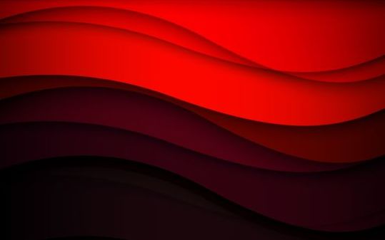 データストリームコンセプトを持つ抽象的な赤い波の背景ベクトル  