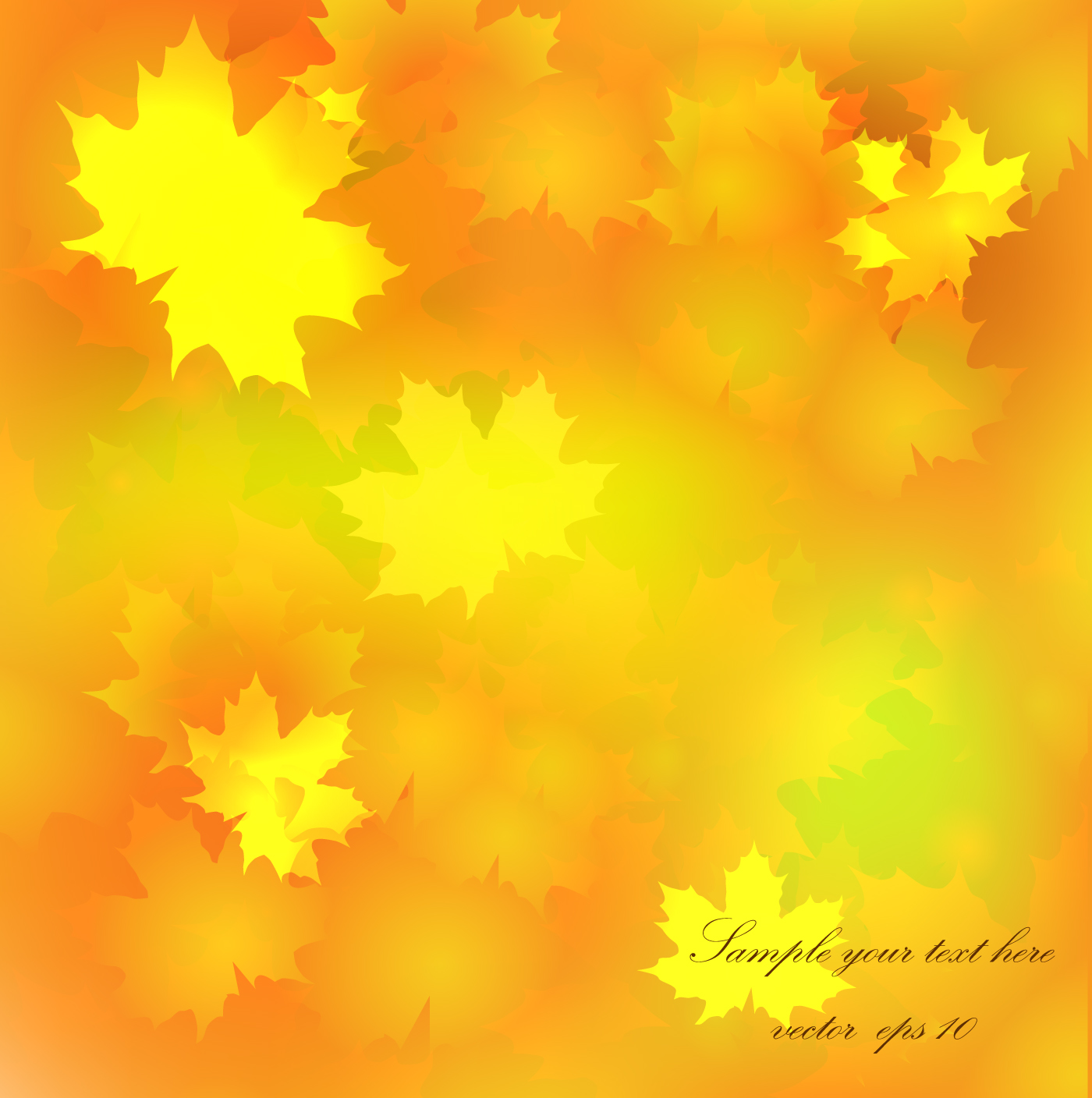 Autumn Golden yellow background vector 07  