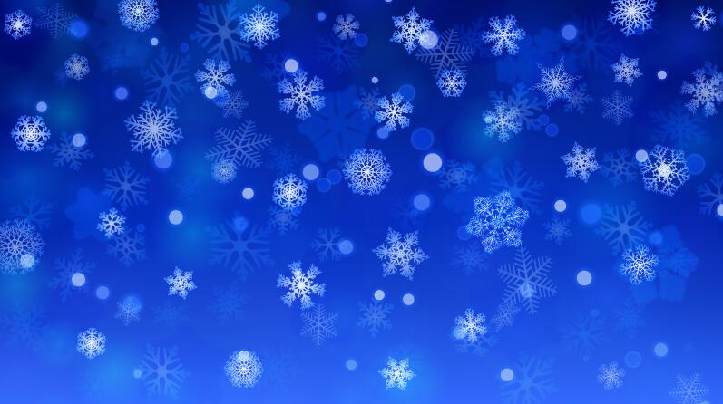 Schöne Schneeflocke mit blauem Hintergrundvektor 07  