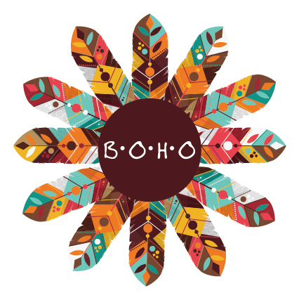 Boho style background vector illustration 11  