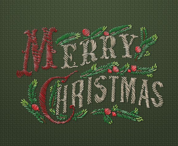 Christmas Fabric elements vector background  