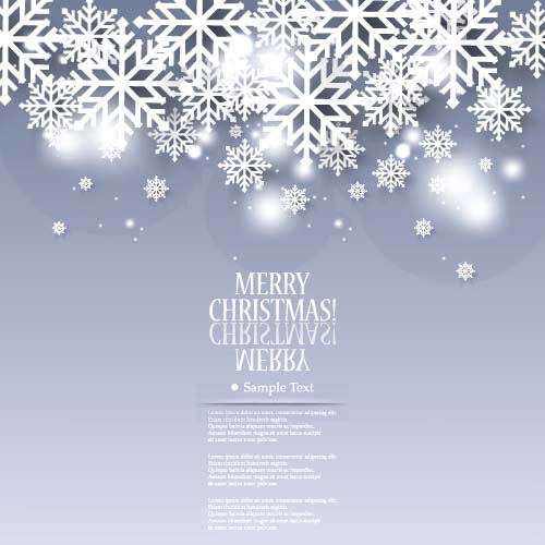 Christmas elegant snowflake background vector 04  