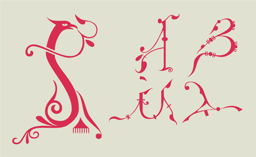 Classical russian alphabet vector 04  