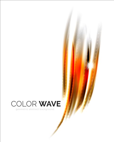 Color light wave effect backgrounds vector 05  