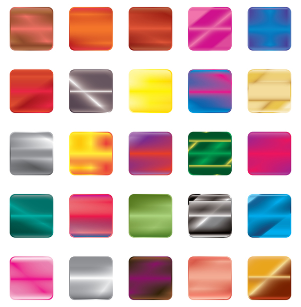 Colorful gradient button vector set 02  