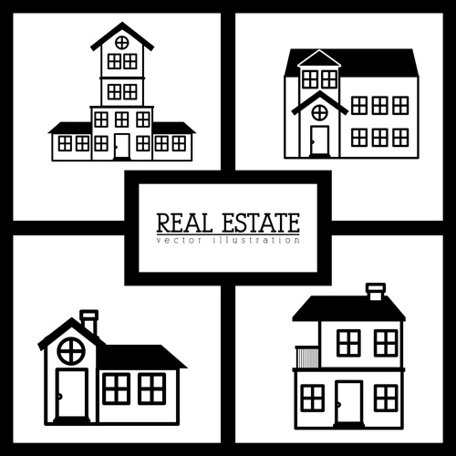 Creative real estate illustration vectors 02  