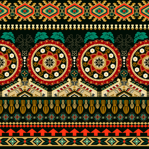 Decorative ornamental pattern seamless vector 05  