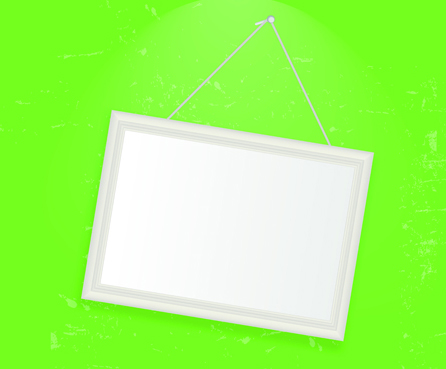 Set of Empty frame Hanging on the wall vector graphic 01  