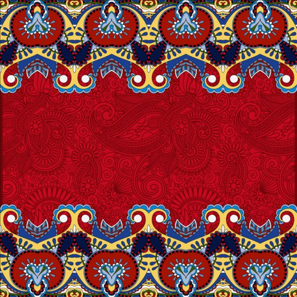 Ethnic ornament pattern seamless border vector 02  