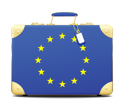 Set of European Union flag and symbol design vector graphics 04  