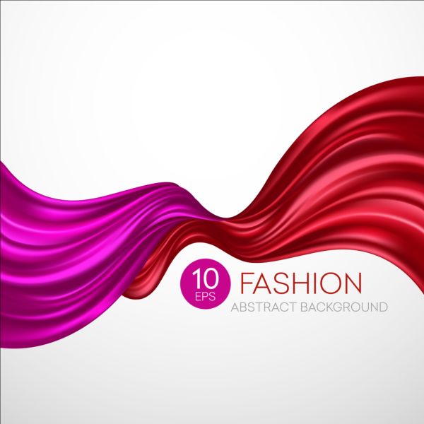 Fashion abstract silk background vector 06  