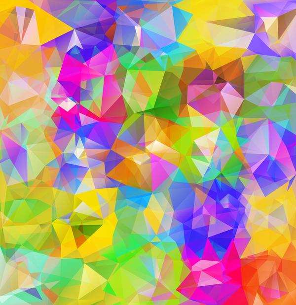 Vecteurs de fond coloré de polygone géométrique 09  
