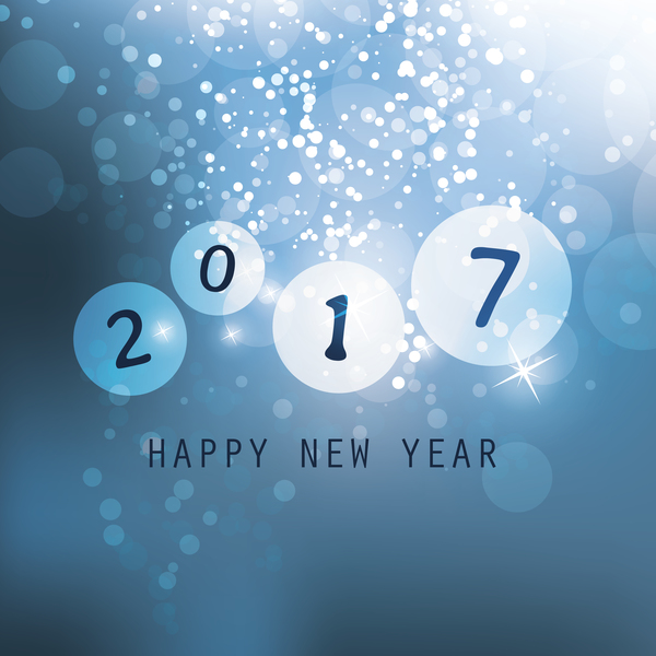 ハレーション2017新年の背景ベクトル  