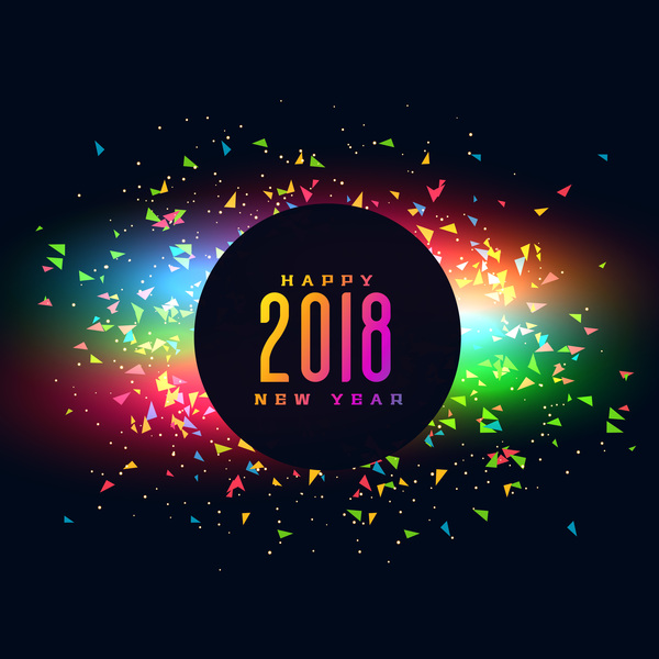 Fond de vecteur de joyeux nouvel an 2018  