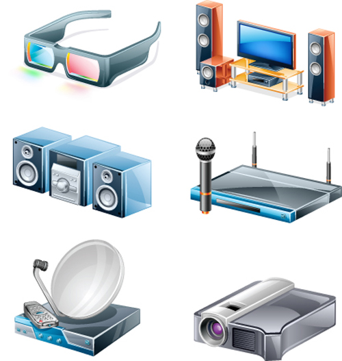 Different Appliances Icon vector set 03  